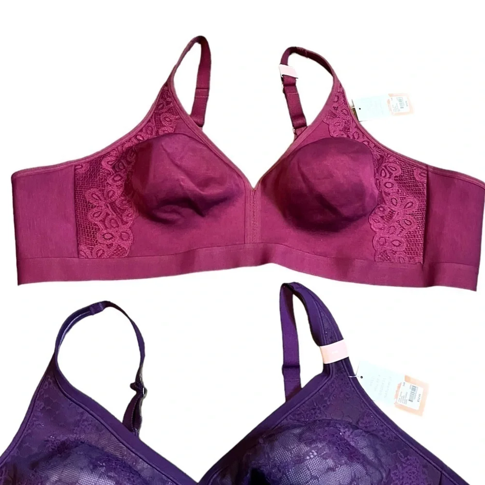 Women’s Cacique Unlined Full Coverage No Wire Bra Bundle Size 54B NEW